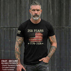 250 Years American Independence T-Shirt 1776–2026 – Vintage USA Flag Patriotic Shirt