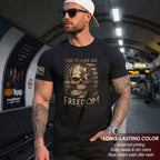 USA 250th Anniversary 250 Years Shirt 1776-2026 Mental Strength Freedom Cyborg Skull Patriotic Mens