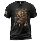USA 250th Anniversary 250 Years Shirt 1776-2026 Mental Strength Freedom Cyborg Skull Patriotic Mens