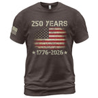 250 Years American Independence T-Shirt 1776–2026 – Vintage USA Flag Patriotic Shirt