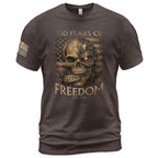USA 250th Anniversary 250 Years Shirt 1776-2026 Mental Strength Freedom Cyborg Skull Patriotic Mens