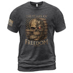 USA 250th Anniversary 250 Years Shirt 1776-2026 Mental Strength Freedom Cyborg Skull Patriotic Mens