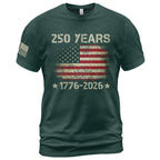 250 Years American Independence T-Shirt 1776–2026 – Vintage USA Flag Patriotic Shirt